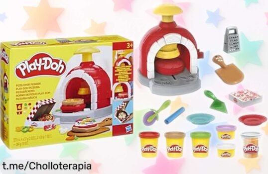 Diviértete creando pizzas únicas con el horno de plastilina PlayDoh, ¡un super chollo que hará volar tu imaginación! Aprovecha el precio rebajado y saca al chef que llevas dentro.