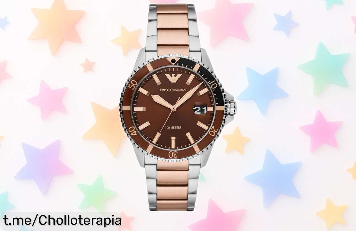 Elegante reloj Armani para hombre con correa de acero inoxidable, ¡super chollo a precio rebajado! No esperes más y luce estilo y clase al instante.