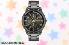 Elegante reloj de vestir Steve Madden con detalles dorados, ahora a un precio que no verás dos veces. No te pierdas este super chollo y brilla en cada momento.