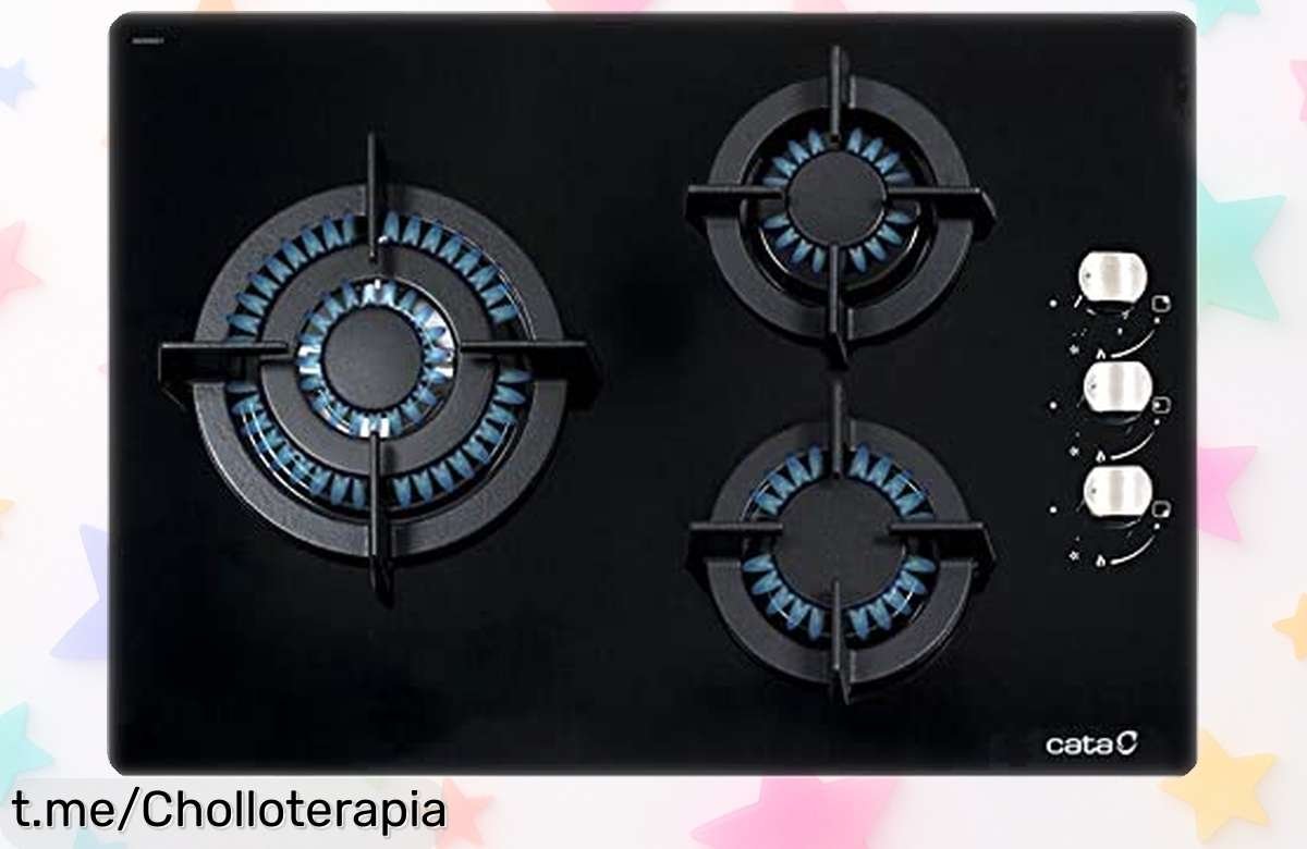Encimera de gas con cristal negro Cata: potente y compacta, ¡ahora a un precio rebajado que no puedes dejar pasar! Corre y cocina con pasión antes que se agote.