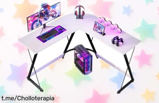 Escritorio gaming ODK resistente y espacioso, ideal para tu setup. ¡Ofertón increíble que se va volando, no te lo pierdas y disfruta de la experiencia de jugar sin complicaciones!