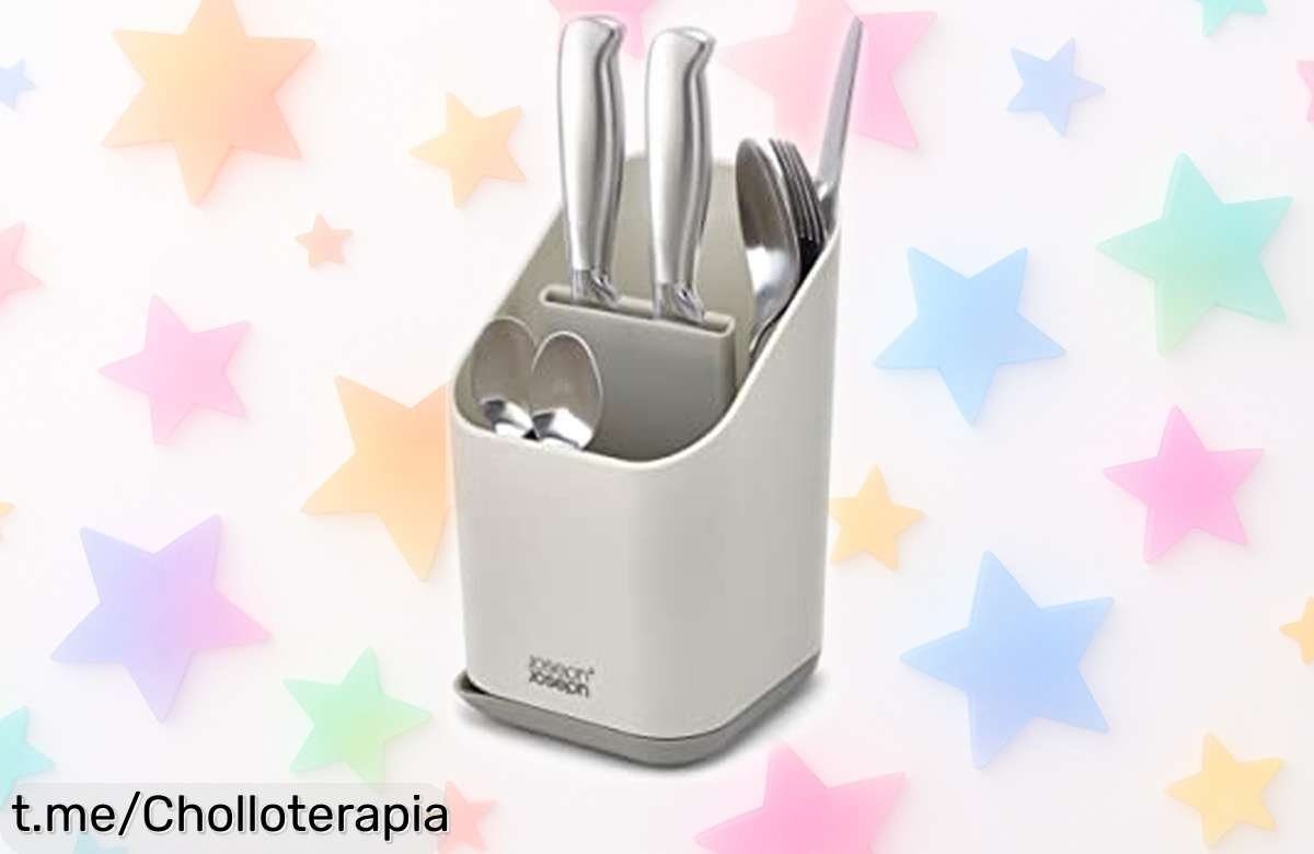Escurridor de cubiertos Joseph Joseph: la solución perfecta para tu cocina, ahora a precio rebajado. Hazla más segura y ordenada, ¡no esperes o te quedarás sin él!