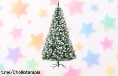 Espectacular árbol de Navidad artificial HOMCOM con nieve a un precio increíble, transforma tu hogar en un mágico rincón navideño. ¡Aprovecha este ofertón antes que se agote!