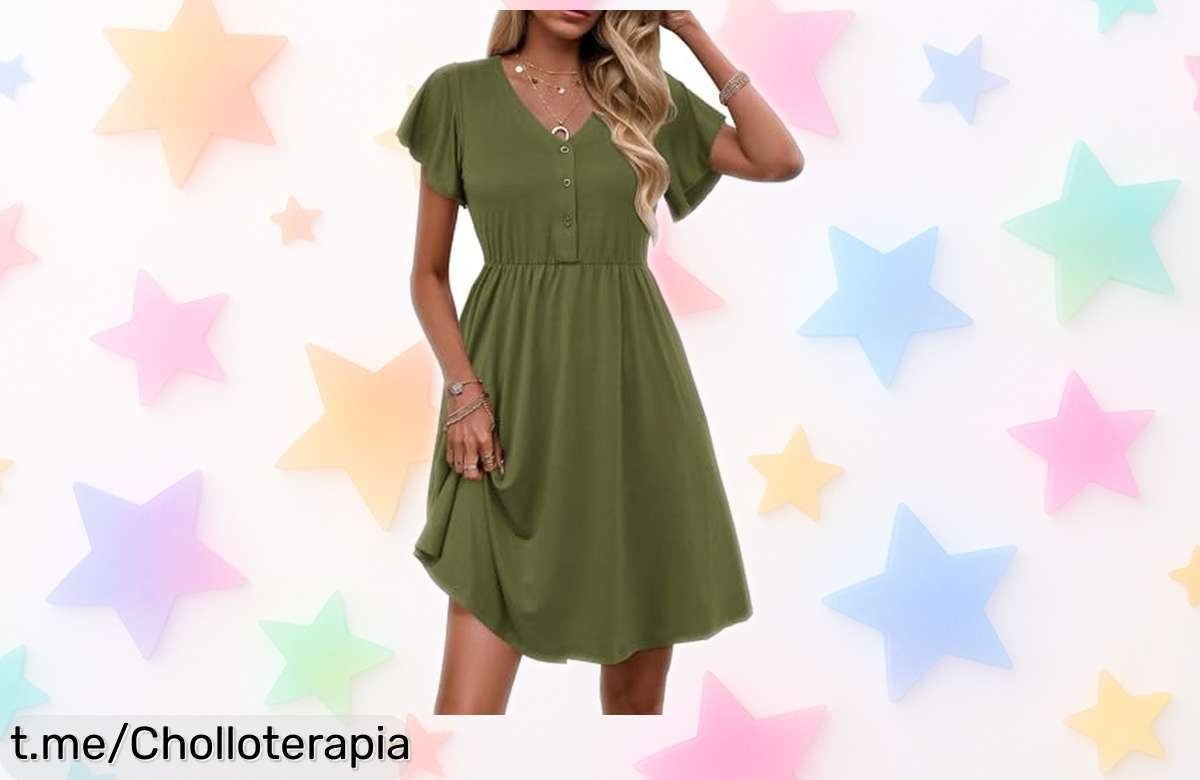 Espectacular vestido de verano Zeagoo con cintura alta ¡aprovéchalo a un precio rebajado por tiempo limitado y brilla cada día sintiéndote única!