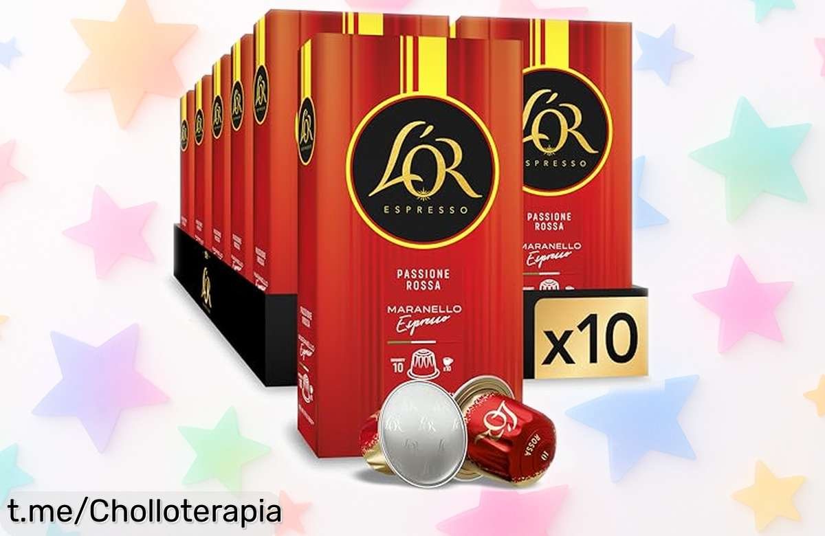 Espresso intenso L’OR Maranello con sabor a frutos rojos y chocolate, ¡ahora a precio rebajado! 100 cápsulas para disfrutar al máximo cada mañana. No te lo pierdas, tu paladar te lo agradecerá.