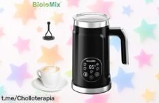 Espumador de leche 5 en 1 BioloMix con pantalla táctil LED a un precio loco, unas pocas unidades para crear momentos deliciosos que te encantarán. ¡No lo pierdas!