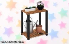 Estante para plantas Furinno Pangkor de 2 niveles, resistente al agua y fácil de montar: ¡ofertón limitado que hará brillar tu jardín o balcón!