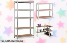 Estantería Mikomika con 5 baldes, una bestia de acero para tu cocina o garaje. ¡Aprovecha el chollo antes de que se escurra!