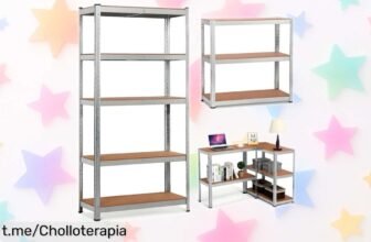 Estantería Mikomika con 5 baldes, una bestia de acero para tu cocina o garaje. ¡Aprovecha el chollo antes de que se escurra!