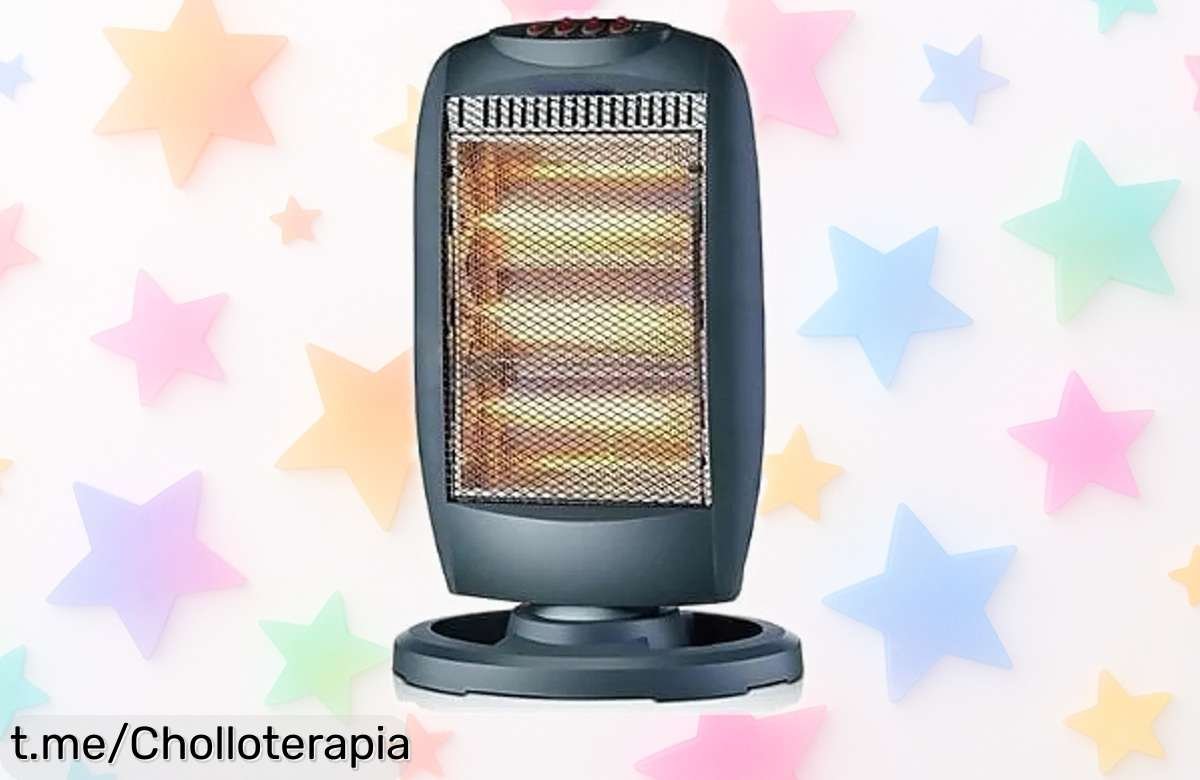 Estufa halógena portátil que calienta al instante y cuida tu bolsillo. No dejes pasar este super chollo, el calor que necesitas te está esperando, ¡aprovéchalo ya!