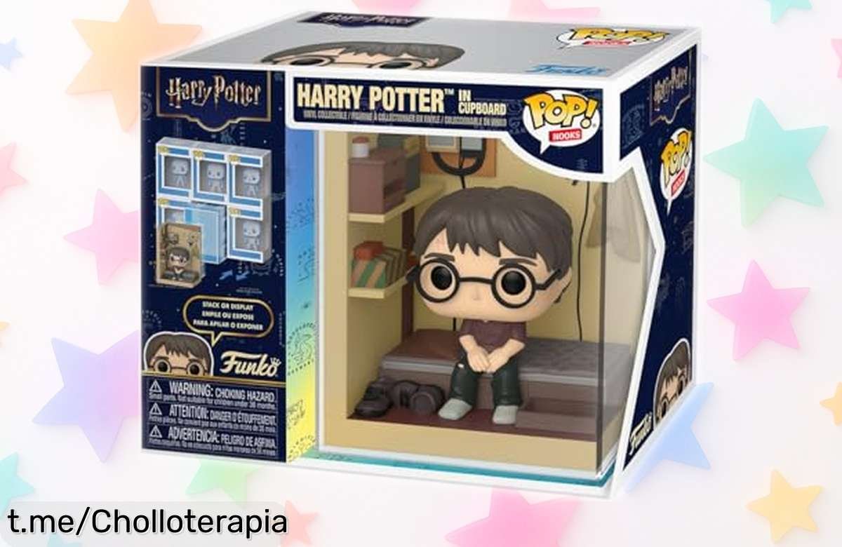 Figura Funko Pop Harry Potter en su armario, ¡ofertón con precio rebajado que no querrás perderte! Haz tu habitación mágica y sorprende a tus amigos antes de que se acabe.