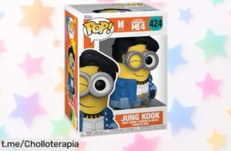 Figura Funko Pop Minions Despicable Me 4 BTS Jung Kook, ¡rebajado y ideal para iluminar tu espacio! No dejes pasar este chollo que levanta sonrisas, oferta por tiempo limitado.