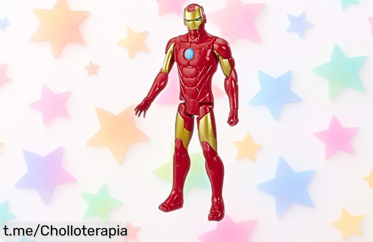 Figura de acción Iron Man de 30 cm, diseño oficial y precio rebajado: ¡haz que tus peques sean héroes en aventuras épicas con este ofertón único! No te lo pierdas, hazlo tuyo ya.