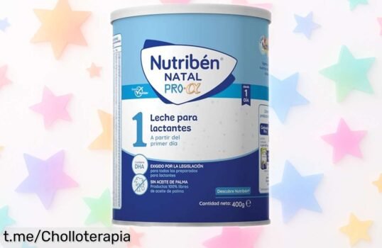 Fórmula para bebé Nutribén Natal Pro Alfa 1 con DHA, ¡rebajada y lista para cuidar el crecimiento de tu pequeño! No te quedes sin esta oportunidad única.