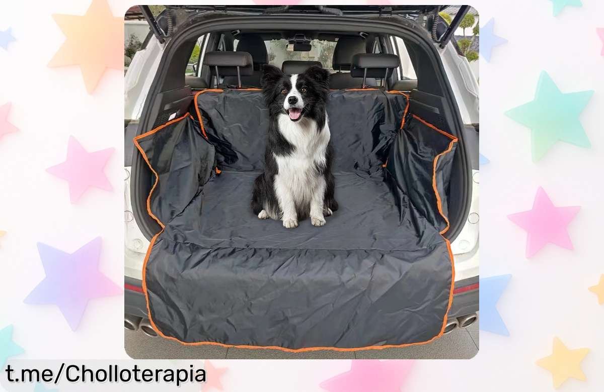 Forro impermeable para carga de SUV ideal para perros, chollo recién rebajado. ¡Protege tu coche y viaja sin preocupaciones mientras cuidas a tu peludo! ¡No te quedes sin el tuyo!