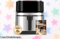 Freidora de aire AIGOSTAR 8 L con ventana y potencia brutal, ¡diseñada para hacerte la vida más deliciosa! Usa el cupón y disfruta de un chollazo que no podrás dejar pasar.