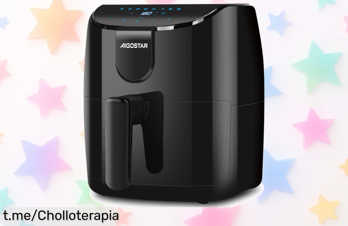 Freidora de aire Aigostar 4L con pantalla LED, ¡rebajada y lista para transformar tus comidas en un super chollo divertido que no querrás dejar pasar!