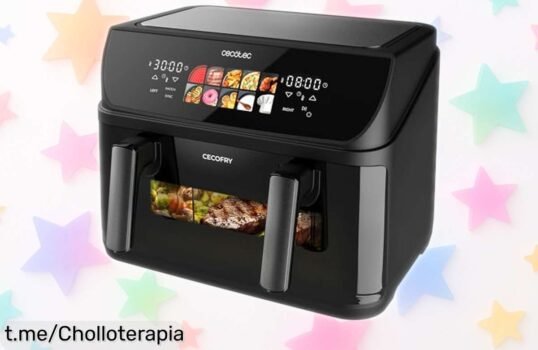 Freidora de aire Cecotec 10L: disfruta pizzas crujientes y carnes perfectas a un precio rebajado. ¡Corre que vuelan estas unidades y siente el sabor en casa!
