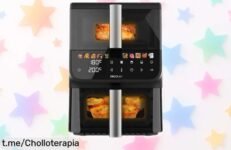 Freidora de aire Cecotec Cecofry DuoLevel 10L con doble cubeta, ¡rebajada a un precio increíble! Prepara tus platos favoritos sin aceite y rápido, no te quedes sin la tuya.