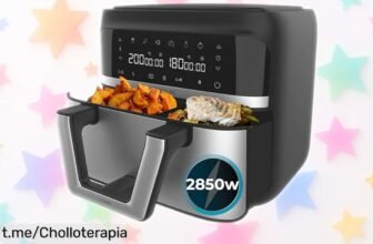Freidora de aire Cecotec divisible 9L con doble cubeta, un super chollo a precio loco para cocinar sano y rápido; ¡apresúrate y dale sabor a tu cocina ya!