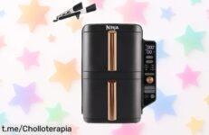 Freidora de aire Ninja Double Stack XL 9,5l rebajada ¡Cocina para 8 personas a la vez con este super chollo que transformará tus comidas en un festín rápido y delicioso!