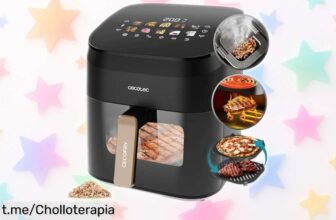 Freidora de aire sin aceite Cecotec Smokin’ 6500, capacidad gigante y doble resistencia; ¡aprovecha este chollo impresionante antes que se acabe!