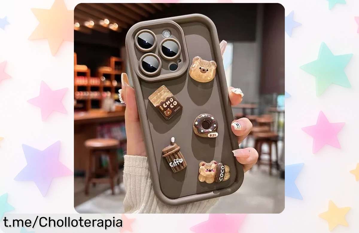 Funda súper divertida de donut y osito 3D para iPhone a un precio rebajado: ¡hazla tu compañera ideal y dale un toque único mientras proteges tu móvil ya!