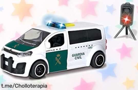 Furgoneta Citroën Guardia Civil Dickie Toys con luces y sonidos reales, ¡un súper chollo a precio rebajado que hará felices a los peques! Corre, que vuelan y no querrás quedarte sin la tuya.