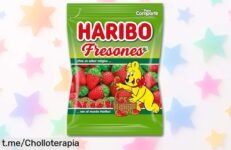 Golosinas fresones Haribo 150g a precio rebajado, un super chollo irresistible para disfrutar de un capricho divertido y lleno de sabor. ¡No te quedes sin las tuyas!