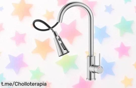 Grifo de cocina extraíble SREWOHS PRO, diseño industrial y 3 modos ¡renueva tu fregadero al mejor precio rebajado del momento! Aprovecha esta oportunidad antes que se acabe.