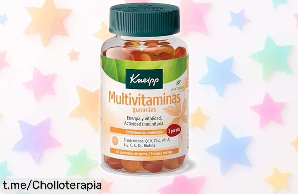 Gummy multivitaminas Kneipp para energía y vitalidad con sabor limón y naranja a un precio increíble; ¡aprovecha este super chollo antes de que se acabe!
