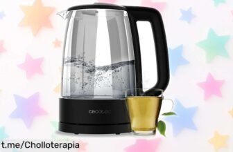 Hervidor eléctrico Cecotec ThermoSense 320 de vidrio ¡Precios rebajados que no vas a creer, dale un toque especial a tu cocina antes de que se agote!