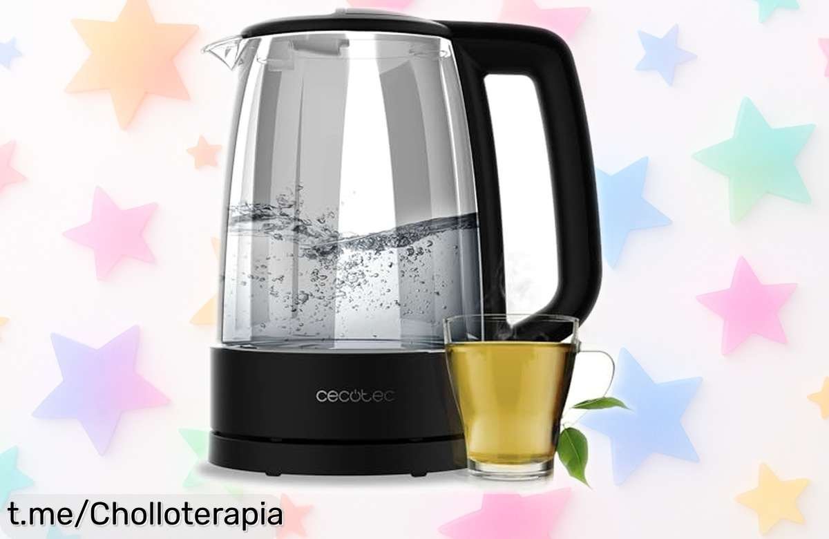 Hervidor eléctrico Cecotec ThermoSense 320 de vidrio ¡Precios rebajados que no vas a creer, dale un toque especial a tu cocina antes de que se agote!