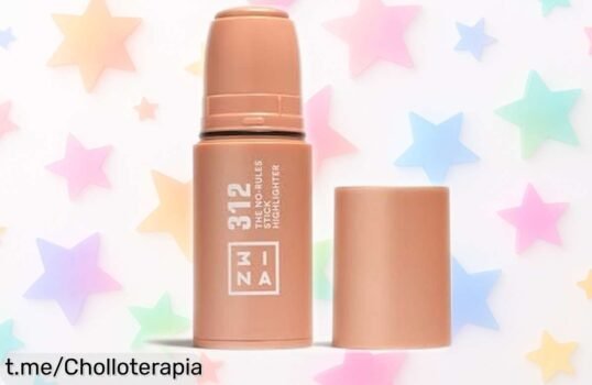 Iluminador en barra 3INA MakeUp rosa dorado: ¡rebaja brutal que no dura para siempre! Presume un brillo irresistible y fácil de usar en mejillas, labios y ojos.