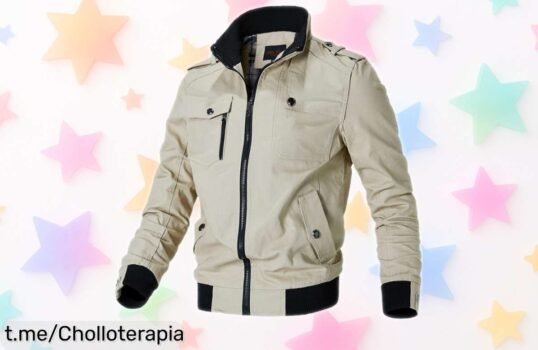 Impactante chaqueta bomber para hombre, perfecta para primavera y otoño; ¡súper chollo a un precio rebajado que no volverás a encontrar! Atrévete a lucir espectacular, ¡corre antes de que se agote!