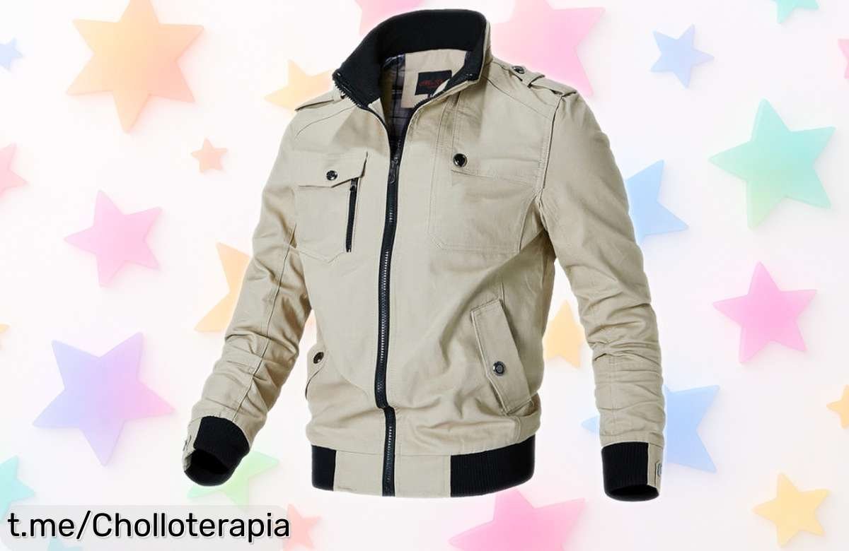 Impactante chaqueta bomber para hombre, perfecta para primavera y otoño; ¡súper chollo a un precio rebajado que no volverás a encontrar! Atrévete a lucir espectacular, ¡corre antes de que se agote!