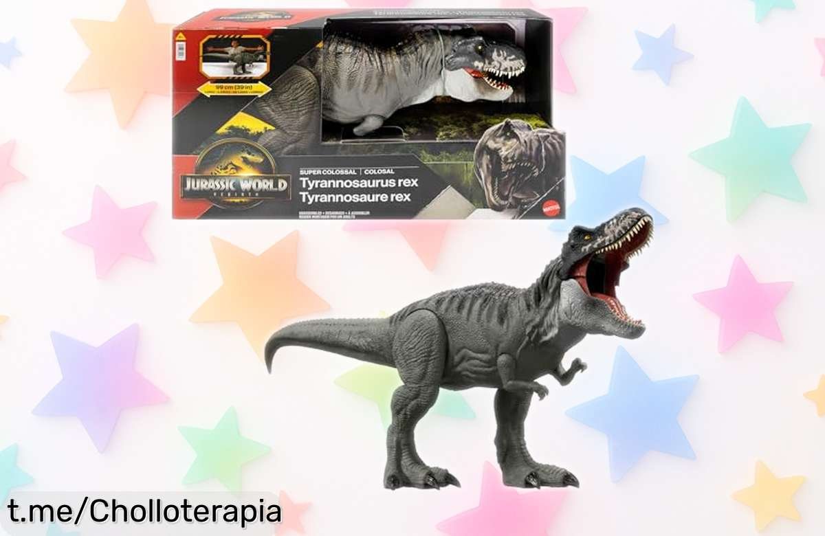 Impactante figura de acción Tiranosaurio Rex Jurassic World que devora minis, ahora a un precio rebajado ¡No se la pierdas y deja volar la imaginación de tus peques ya!