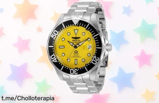Imponente reloj automático Invicta Pro Diver de acero con esfera amarilla, ¡rebajado por tiempo limitado! No dejes pasar este espectacular ofertón que te hará sentir único cada segundo.