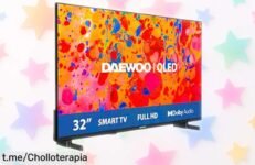Impresionante Smart TV Daewoo de 32 QLED Full HD en mega rebaja, pocos quedar para disfrutar tus series y juegos con emoción ¡No te quedes sin la tuya antes que vuelan!