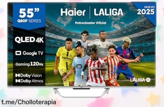 Impresionante Smart TV Haier QLED 4K de 55: imagen brutal y sonido envolvente a un precio rebajado, ¡no te pierdas este super chollo que hará vibrar tus emociones en casa!
