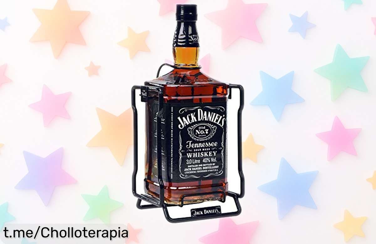 Impresionante botella de 3 litros de Jack Daniel’s Old No 7, ¡super chollo! Ahora a un precio rebajado para disfrutar momentos inolvidables con los que más quieres. ¡Aprovecha esta oferta única!