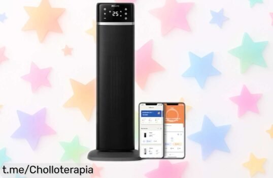 Impresionante calefactor de torre Philips Serie 5000, calienta en 2 segundos y controla desde el móvil: ¡deja que tu hogar abrace la calidez con este super chollo!