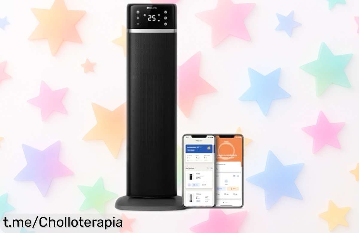 Impresionante calefactor de torre Philips Serie 5000, calienta en 2 segundos y controla desde el móvil: ¡deja que tu hogar abrace la calidez con este super chollo!