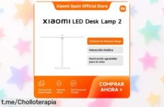 Impresionante lámpara de escritorio Xiaomi LED Desk Lamp 2 para cuidar tu vista y dar estilo a tu espacio, aprovecha este super chollo antes que se acabe ¡ilumina tus mejores momentos ya!