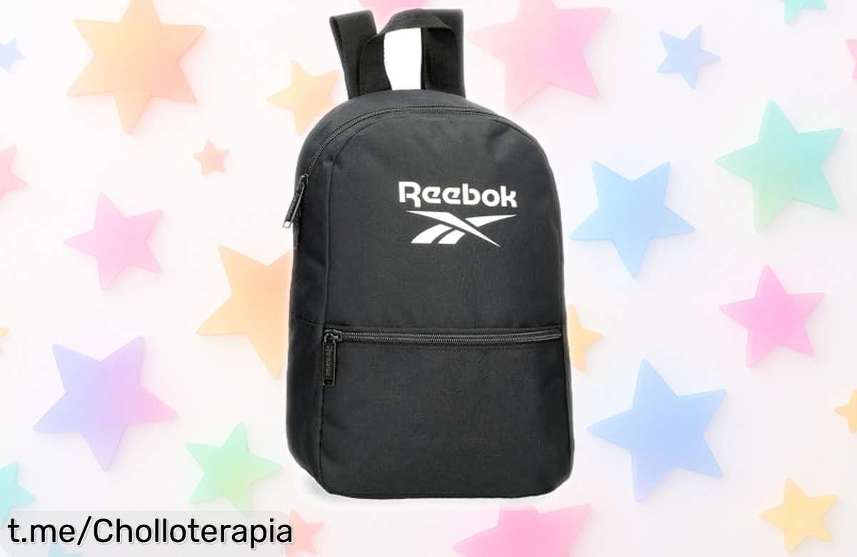 Impresionante mochila Reebok Ashland negra con bolsillos organizados y tirantes ajustables ¡Consigue este ofertón antes de que desaparezca y lleva todo contigo sin complicaciones!
