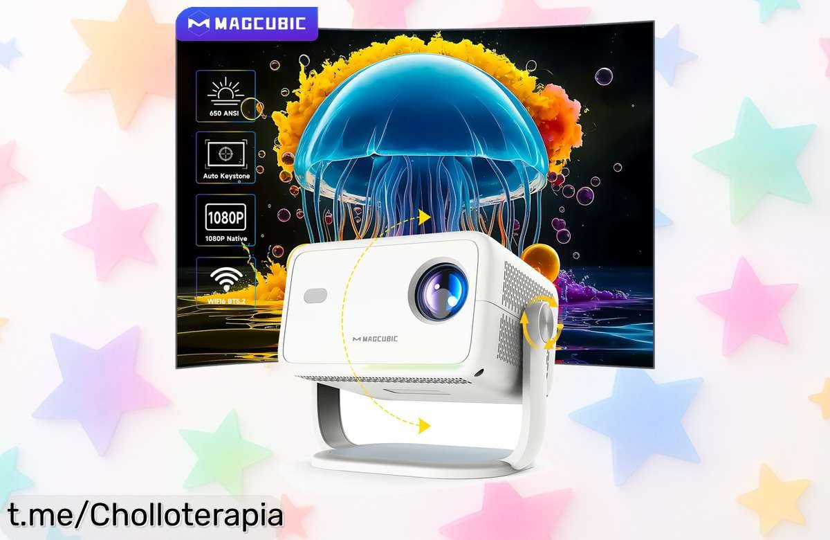 Impresionante proyector portátil Magcúbico 1080P para tus pelis en 4K al aire libre. ¡Grabado a un precio loco que no querrás perderte! ¡Cómpralo ya y comparte momentos mágicos!