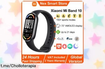 Impresionante pulsera inteligente Xiaomi Mi Band 10 para monitorear tu salud, ¡acércate a este super chollo antes de que se acabe y siente el bienestar al instante!