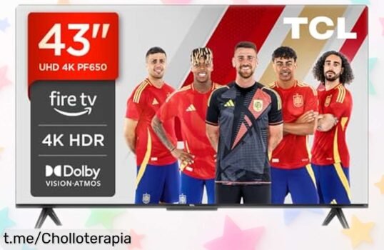 Impresionante smart TV 4K UHD de TCL con Alexa, precio rebajado y sonido que flipas; no te pierdas esta oportunidad única para vivir el cine en casa.