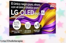 Impresionante televisor OLED LG 77 con imagen increíble y sonido envolvente, ahora a un precio rebajado que no se repetirá; ¡no te quedes sin el tuyo y vive la emoción en grande!