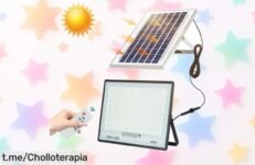 Impresionantes luces solares impermeables para jardín con reflector LED, aprovecha el precio loco y transforma tus noches en un brillante chollo que no puedes desperdiciar.